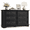 Black, variant on GALAXHERO Farmhouse Wood Dresser for Bedroom, Black Dresser with 6 Drawers, Chest of Drawers with Roman Metal Handle, TV Stand for 60 inch TV for Living Room, Hallway
