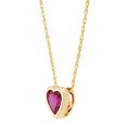 thumbnail image 2 of Women's Welry Created Ruby Heart Pendant Necklace in 14kt Gold-Plated Sterling Silver, 18", 2 of 5
