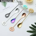 thumbnail image 4 of ABPETE Pumpkin Spoon,Stainless Steel Coffee & Dessert Stirrer, Dishwasher Safe Tea Set Accessory with Non-Slip Handlel (Rainbow colors), 4 of 10