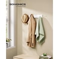 thumbnail image 2 of Perchero de pared SONGMICS blanco con 5 ganchos dobles, 2 of 6