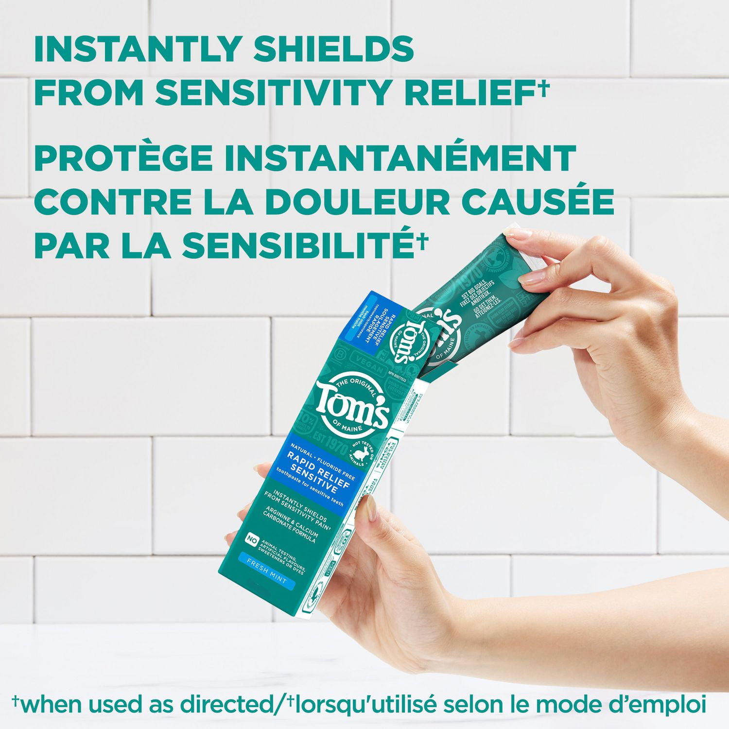 Dentifrice naturel Soulagement rapide de la sensibilité Menthe fraîche 76 ml