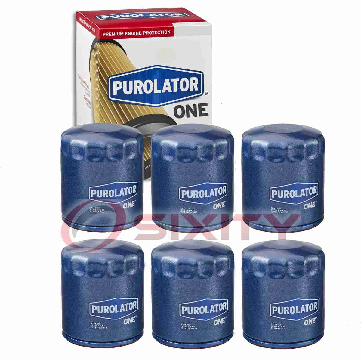 6 pc Purolator ONE PL14006 Engine Oil Filters for Oil Change Lubricant Filters