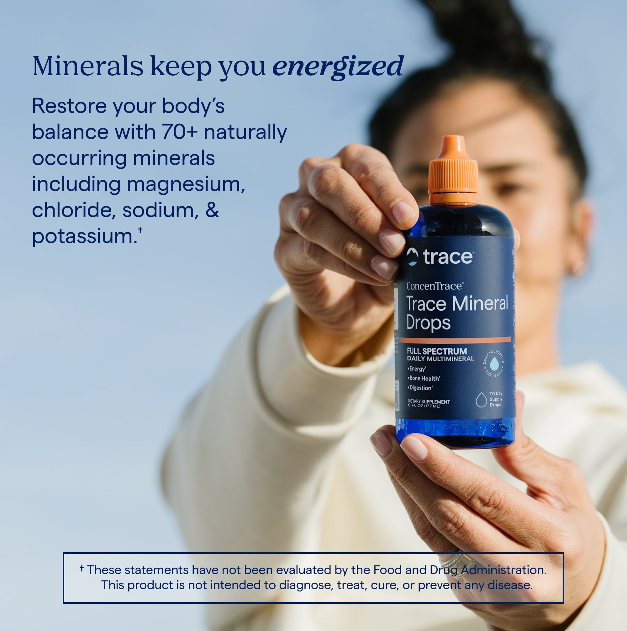 Trace Minerals ConcenTrace Mineral Drops for Energy, Digestion and Bone Health, 6 Fluid Ounce