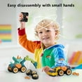 thumbnail image 5 of Toddler Dinosaur Monster Truck Toys Cars for 1 2 3+ Year Old Boys Girls, 4Pcs Pull Back Dinosaur Construction Truck Baby Toy Cars Excavator Christmas Gifts Birthday Gifts for 12 18 24 Month Kids, 5 of 9