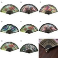 thumbnail image 7 of kjfeif Foldable Fan Handheld Fabric Bamboo Fan Chinese Vintage Style Hand Held Folding Fans for Party Wedding Dancing Decoration, 7 of 7