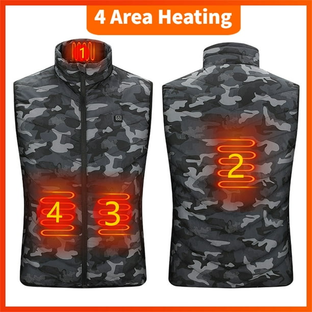 Herramientas y mejoras para el hogar Calefacción Calefacción Calefacción termostática Ropa Calefacción Calefacción Ropa de algodón (4XL) un chaleco