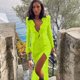 thumbnail image 1 of Vestido de lencería transparente de manga larga con volantes para mujer, vestido Sexy bohemio con abertura alta, cuello en V, Playa y fiesta, 1 of 5