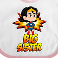 thumbnail image 4 of Inktastic Big Sister Superhero Girls Baby Bib, 4 of 4