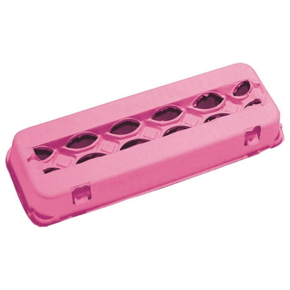 Pink Tint Colored Blank 12-Egg View Top Paper Pulp Carton - 150 Pack