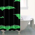 thumbnail image 4 of Black Halloween Bats with Green Shower Curtain 36"x72" ,Bathroom Decorative Shower Curtains Set with 12 Hooks,Modern Waterproof Washable Shower Curtain, 4 of 6