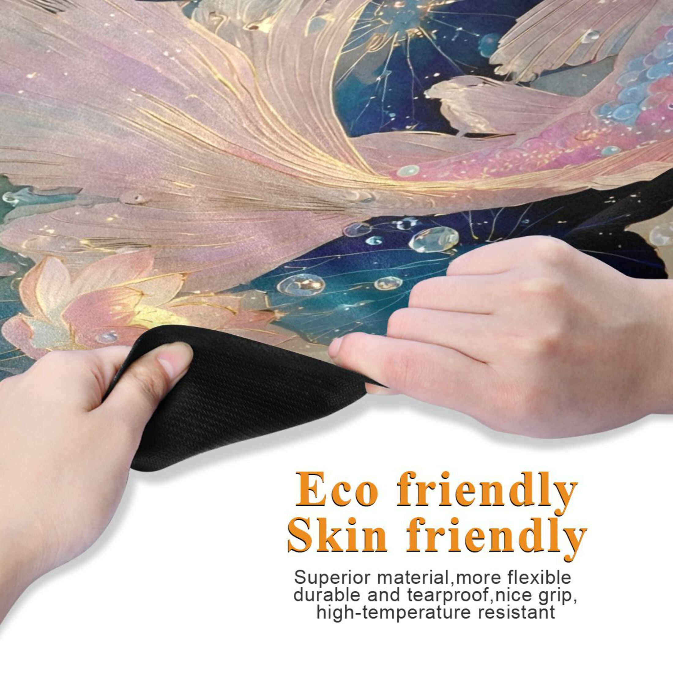 BZSMCE Yoga Mat Women Fitness Mat Iridescent Fish Pattern