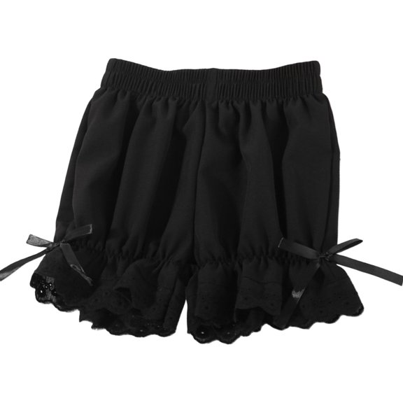JLMSPLWG Girl Bows Shorts Lace Hem Teens Summer Shorts Pant Girls Loose Summer Casual Shorts Pants Toddler High Waist Short Pants Bottoms Kids Clothes
