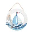 thumbnail image 1 of Blue Coastal Led Wood Buoy, 1 of 3