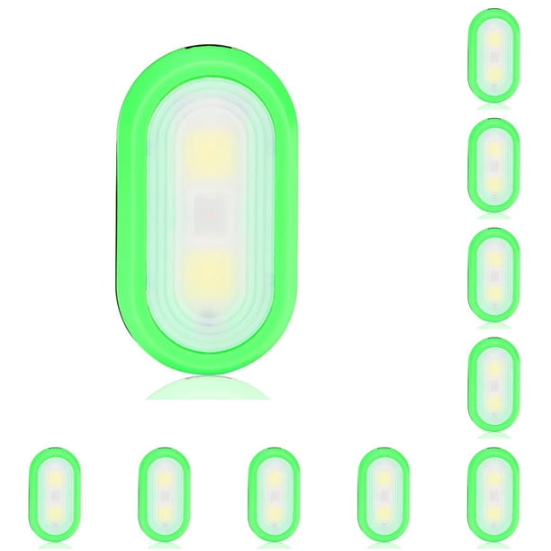 Advancent Pequeña luz nocturna multicolor con clips Suministros de emergencia a prueba de agua Esenciales para el hogar para el dormitorio Sala de estar Verde 10piezas Advancent CBP213919