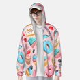 thumbnail image 3 of Picia Cupcakes and Donuts Women's Men's UPF 50+ Sun Protection Hoodie Shirt Long Sleeve SPF Fishing Outdoor UV Hiking Lightweight Shirts-Small, 3 of 9