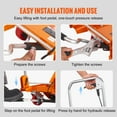 thumbnail image 6 of VEVOR Hydraulic Lift Table Cart, 330lbs Capacity 28.5" Lifting Height, Manual Single Scissor Lift Table with 4 Wheels and Non-slip Pad, Hydraulic Scissor Cart for Material Handling and Transportation, 6 of 9