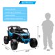 thumbnail image 3 of QinaQin Carro montable para niños Can-Am con licencia, UTV eléctrico de 12V con doble motor, control remoto, llantas todoterreno, luces LED y suspensión de resortes, 3 of 7