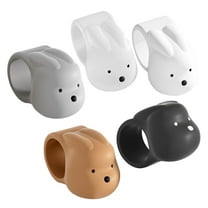 5 Pcs Cartoon Rabbit Door Knob Pads Silicone Door Bumpers for Kitchen Door Anti Collision Wall Protector Cabinet Door Bumpers