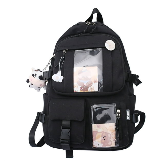 Teen Girls Backpack Adjustable Shoulder Straps Large Capacity Smooth Zipper Backpack School Bag for High School Students