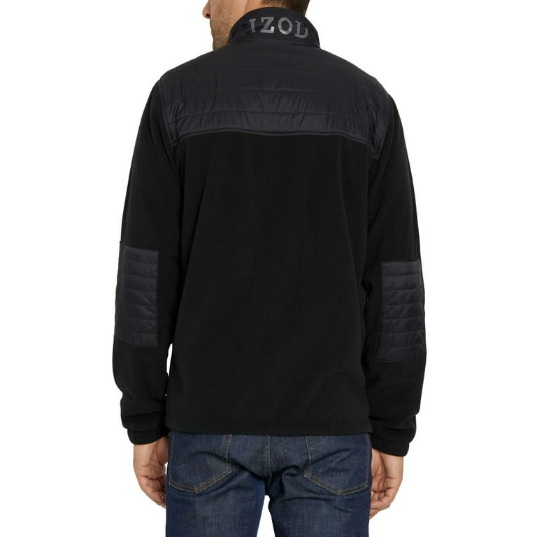 IZOD Men s Fleece Jacket With Nylon Trim Walmart