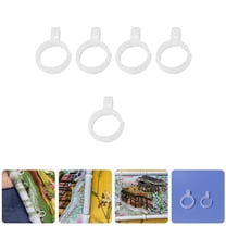 DECORNIJIA 5Pcs Needlework Fabric Fixing Clip Cross-stitch Roll Clip for Handicraft Makers White Plastic