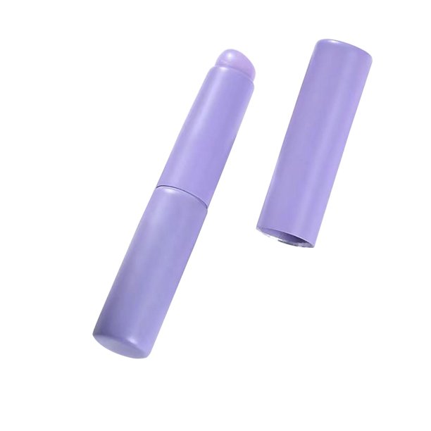 Pincel de silicona para labios con tapa, corrector para debajo de los ojos, herramienta de maquillaje para niñas. Violeta