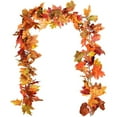 thumbnail image 1 of Matsuzay Guirnaldas de hojas de arce artificiales colgantes de otoño impermeables DIY hojas de otoño vides decoración de Navidad de boda Decoración Tipo 1, 1 of 6