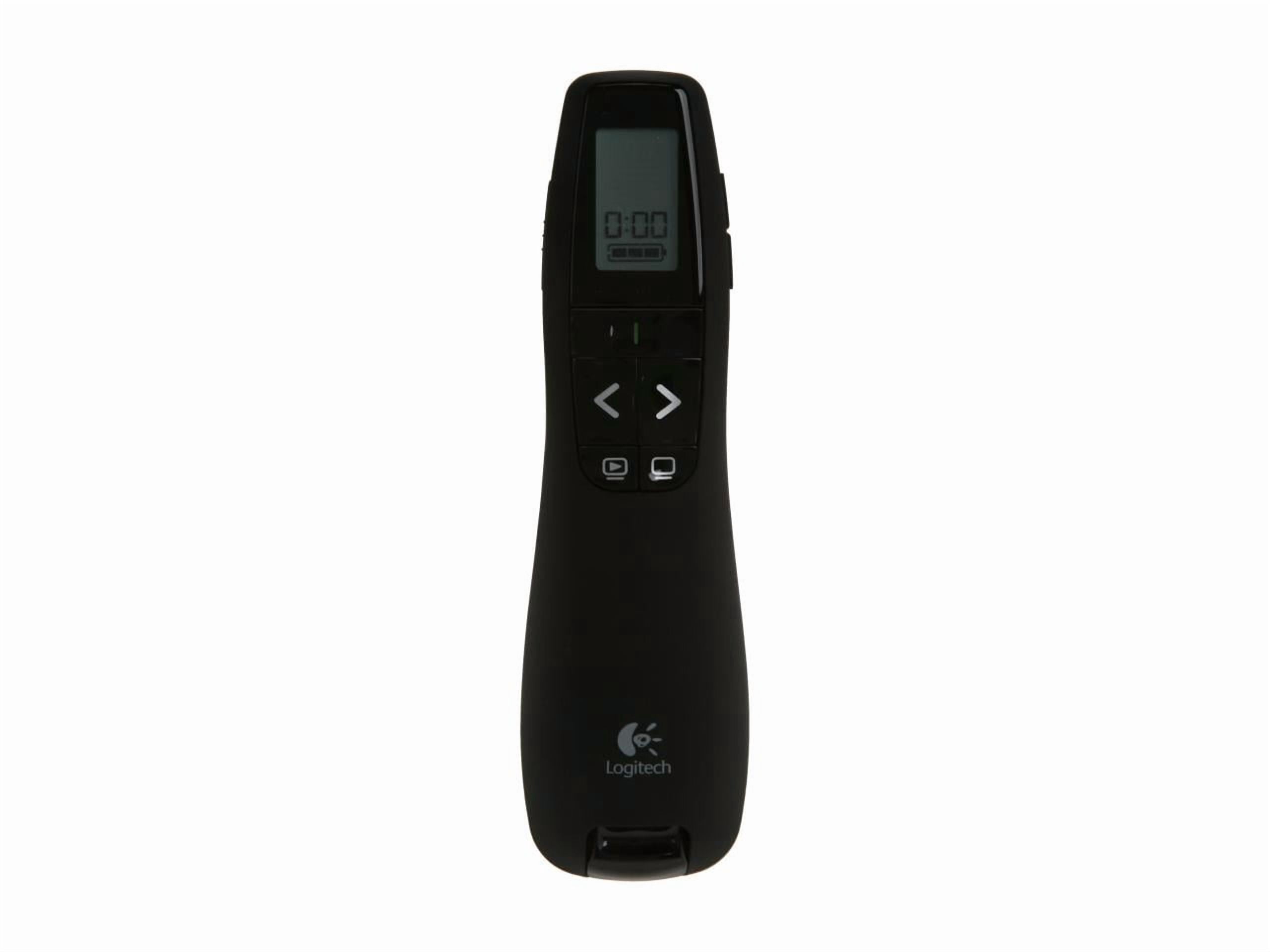 Logitech Professional Wireless Presenter R800 with Green Laser Pointer, 100ft Projection, Black