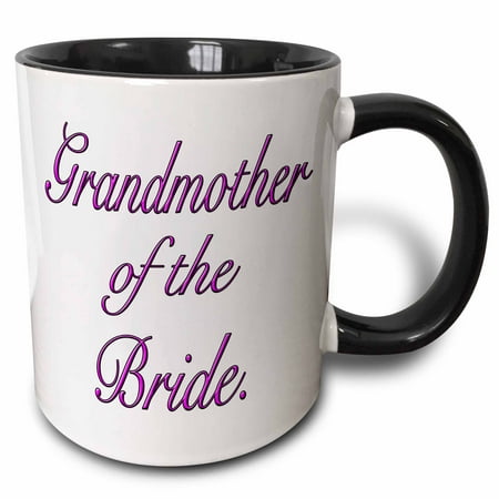 

3dRose Grandmother of the Bride Pink Two Tone Black Mug 11oz