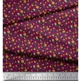 thumbnail image 2 of Soimoi Pink Poly Georgette Fabric Leaves,Insect & Floral Artistic Fabric Prints by Yard 42 Inch Wide, 2 of 3