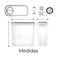 thumbnail image 2 of 4 Contenedores Herméticos Cereal Multifunción Topper 2.5 L Transparente, 2 of 7
