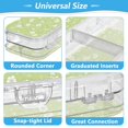 thumbnail image 4 of Plastic Pencil Box Large Capacity Pencil Boxes Clear Boxes with Snap-Tight Lid Stylish Office Supplies Storage Organizer Box White Flowers and Leaves, 4 of 7