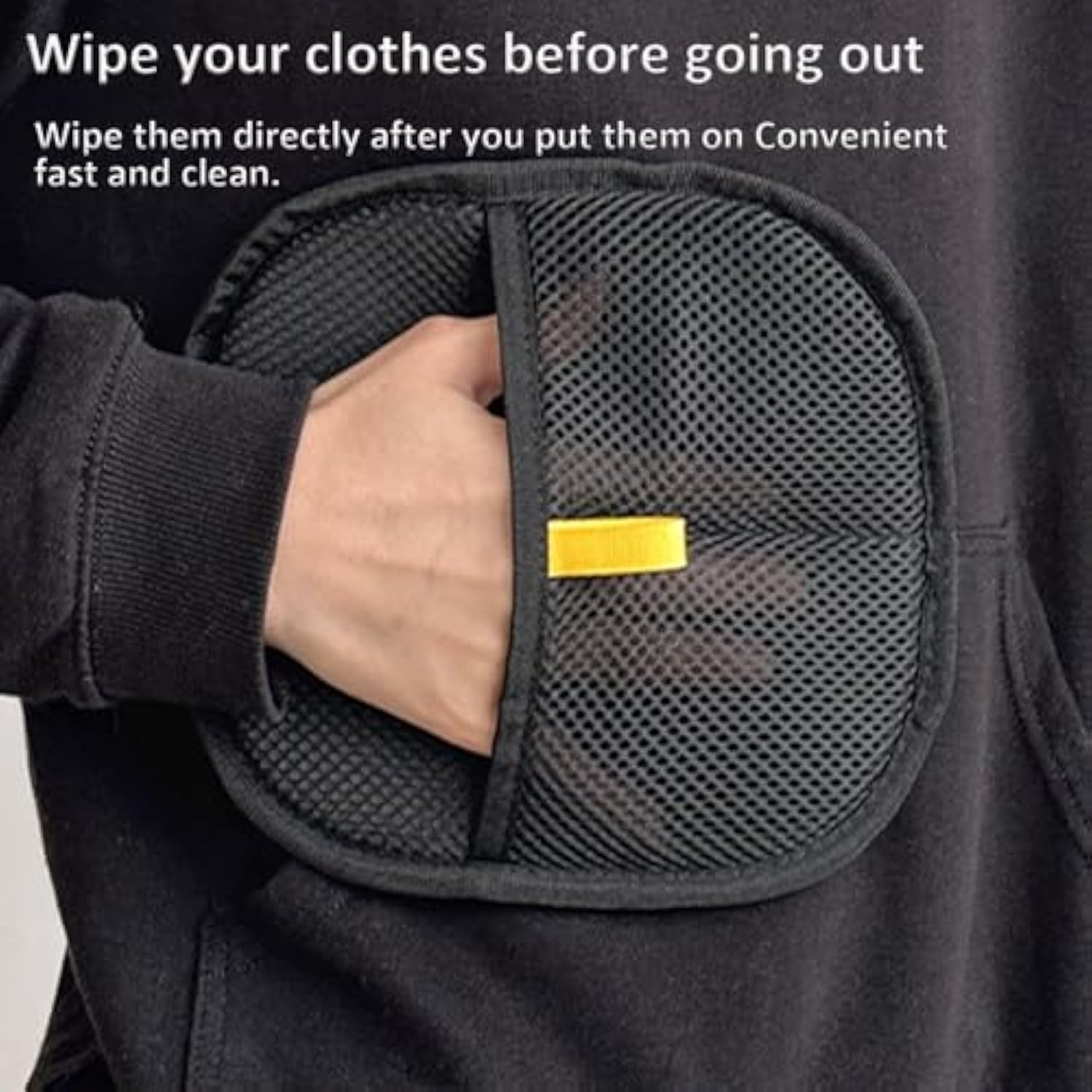Yomi Pet Hair Remover Glove – Black Mesh & Brush Cloth, Reusable Grooming Tool