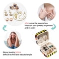 thumbnail image 4 of Thanksgiving Travel Portable Square Necklace Organizer Jewelry Box Earring Holder for Girls and Women - Store Rings, Earrings, Necklaces, Bracelets, and More, 4 of 6