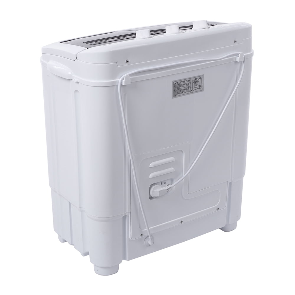 Portable Washing Machine,Compact Clothes Washing Machine, Semi Automatic Washing Machine, Mini Twin Tub Washing Machine for Apartments, Washer(7.7lbs) /Spiner(6.6lbs)