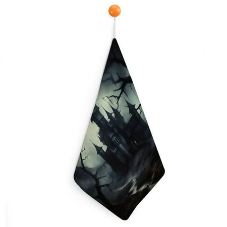 

Patifu Spooky Tree Hand Drying Towels with Loop - Quick Dry 11.8x11.8in Ultra-Fine Fiber Towels for Kitchen & More 1pcs
