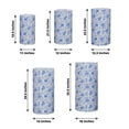 thumbnail image 3 of Efavormart Set of 5 White Blue Spandex Cylinder Plinth Display Box Stand Covers With Chinoiserie Floral Print, Stretchable Pedestal Pillar Prop Covers - 160GSM, 3 of 6