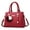 Red, variant on Womens Purses and Handbags Shoulder Tote Bags Top Handle Satchel Bag Elegant Casual Leather Messenger Bag Large Capacity Handbag(Black,One Size)