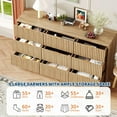 thumbnail image 3 of Modern 9 Drawer Fluted Dresser, Large-Capacity Wooden Organizer with Metal Handles & Anti-Tip Design, Ideal for Bedroom, Living Room, Hallway, 3 of 8