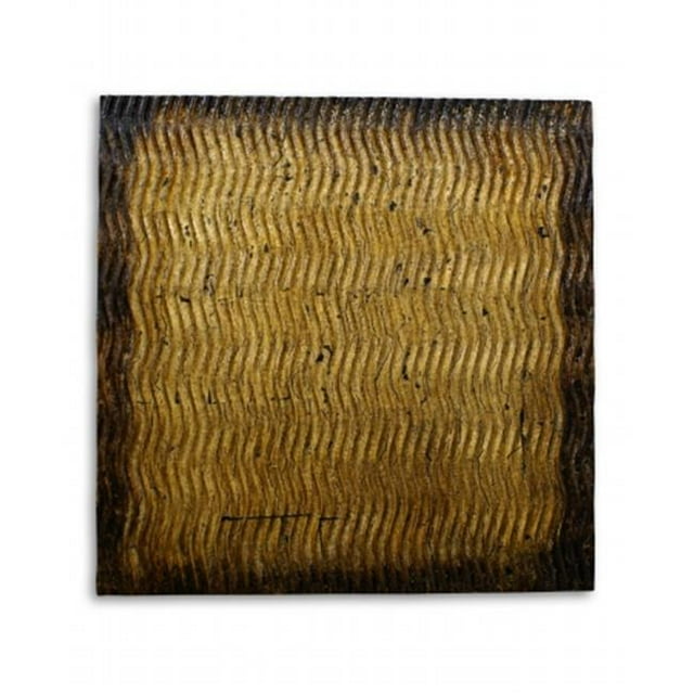 Metallic S Pattern Brown Wall Art, 24 x 24 in.
