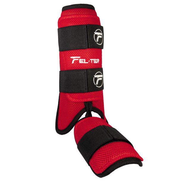 ESPINILLERA,PROTECTOR DE BATEO BEISBOL, ROJO/NEGRO, FELTER