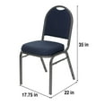 thumbnail image 4 of Hampden Furnishings Celia Collection Fabric Banquet Chair, Dark Blue, Pack of 2, 4 of 4