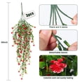 thumbnail image 4 of RECUTMS Artificial Hanging Plants Fake Hanging Vine Flowers Outdoor Faux Eucalyptus Leaf Greenery Wall Indoor Room Porch Decor(Red), 4 of 8
