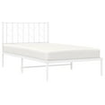 thumbnail image 6 of vidaXL Twin XL Metal Bed Frame with Headboard, Under Bed Storage, Noise Free, White, No Mattress, 6 of 11