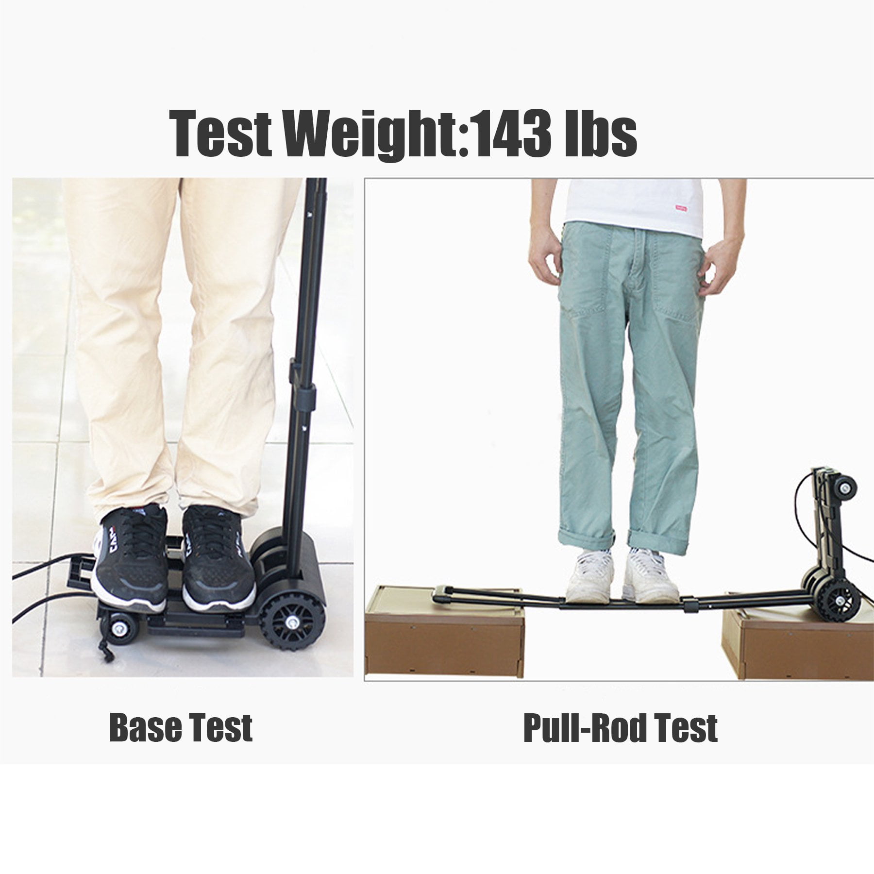 Vehipa Folding Hand Truck Heavy Duty 110 lbs Loading Capacity 4 Wheel Dolly