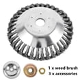 thumbnail image 3 of 8 Inch Knotted Steel Wire Trimmer Head Grass Cutter Dust Removal Weeding Tray Plate Lawnmower Attachment, 3 of 11