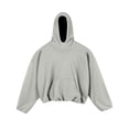 thumbnail image 1 of Sudadera con capucha para hombre, lisa, de manga larga, polar, de ancho corto, doble capa, estilo urbano occidental, sudadera con capucha, blusa de poliéster para hombre, 1 of 7