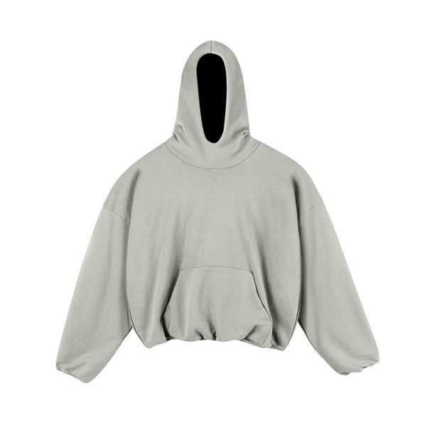 Sudadera con capucha para hombre, lisa, de manga larga, polar, de ancho corto, doble capa, estilo urbano occidental, sudadera con capucha, blusa de poliéster para hombre