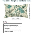 thumbnail image 6 of Vintage Floral Bird Lumbar Pillow Covers 12x20 Inch Set of 2 Teal Flowers Leaves Decorative Throw Pillows for Couch Chinoiserie Pillow Cases Home Decor for Sofa Bed Porch Living Room Outdoor, 6 of 6