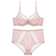 thumbnail image 1 of Conjunto de sujetador push-up de pecho lateral ultrafino de ropa interior sexy para mujer Sujetador de encaje pequeño con pecho grande, 1 of 5